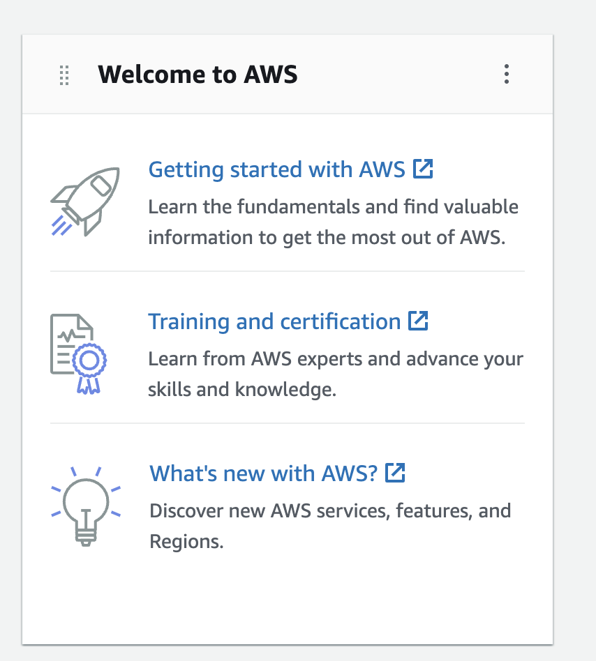 AWS Console Widget